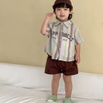【80-150cm】セットアップ or ワンピース キッズ カラフル ボーダー - 画像 (9)