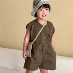 【80-150cm】ショートオールインワン キッズ ナチュラル カジュアル - 画像 (12)