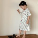 【80-150cm】セットアップ or ワンピース キッズ ストライプポケット - 画像 (14)
