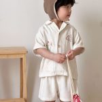 【80-150cm】セットアップ or ワンピース キッズ リネンシャツ - 画像 (12)