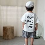 【80-150cm】セットアップ or ワンピース キッズ ブラックホワイトチェック - 画像 (12)