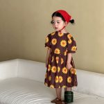 【80-150cm】セットアップ or ワンピース キッズ ひまわり - 画像 (12)