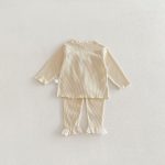 【73-110cm】セットアップ 蝶結び 柔らか おしゃれ 肌に優しい 二点セット - 画像 (4)