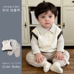 【73-100cm】3点セット オシャレ ベスト＆シャツ＆パンツ