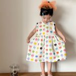 【80-150cm】セットアップ or ワンピース キッズ りんご総柄 - 画像 (11)