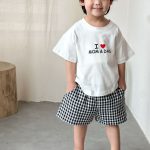 【80-150cm】セットアップ or ワンピース キッズ ブラックホワイトチェック - 画像 (13)
