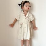 【80-150cm】セットアップ or ワンピース キッズ リネンシャツ - 画像 (10)
