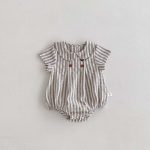 【66-90cm】ロンパース ストライプ 無地 シンプル ベビー服 - 画像 (5)