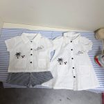 【80-150cm】セットアップorワンピース ツリー柄 ホワイト 兄妹お揃い - 画像 (7)