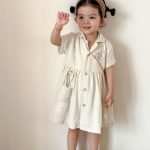 【80-150cm】セットアップ or ワンピース キッズ リネンシャツ - 画像 (14)