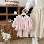 【73-110cm】セットアップ パフスリーブ シンプル 可愛い 女の子 - 画像 (10)