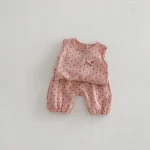 【80-130cm】セットアップ ベビー ノースリーブ ドット柄 - 画像 (14)