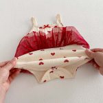 【66-90cm】ロンパース 蝶結び ハート 可愛い 女の子 - 画像 (17)