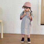 【80-150cm】セットアップ or ワンピース キッズ スポーツ風フード付き - 画像 (3)