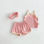 【66-100cm】キャミ セットアップ ベビー 女の子 バンド付き シンプル - 画像 (7)