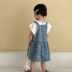 【80-150cm】デニムサロペット 総柄 カジュアル 兄妹お揃い - 画像 (11)