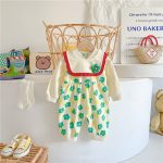 【66-90cm】ロンパース フラワー柄 スタイ付き 可愛い ベビー服 - 画像 (13)