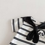 【66-90cm】オールインワン パンダ ボーダー 可愛い ベビー服 - 画像 (8)