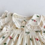【80-130cm】ワンピース 花柄 半袖 可愛い女の子 - 画像 (7)