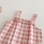 【73-100cm】サロペット 可愛い ピンク チェック ベビー服 - 画像 (11)