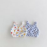 【80-130cm】ベビー 女の子 ハート柄 ドット柄 ノースリーブ セットアップ - 画像 (7)