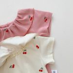 【66-90cm】ベビー 女の子 可愛い チェリー柄 半袖 ロンパース - 画像 (5)