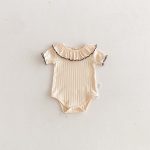 【66-90cm】ロンパース ベビー 女の子 おしゃれ フリル襟 - 画像 (5)