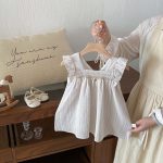 【80-120cm】ワンピース ストライプ フリル シンプル - 画像 (4)