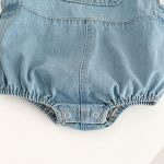 【66-90cm】サロペロンパース&帽子 デニム オシャレ カジュアル - 画像 (17)