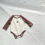 【59-90cm】ベビー ツーカラー 肌に優しい ロンパース - 画像 (6)