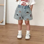 【80-150cm】ショートパンツ キッズ 男女兼用 恐竜 刺繍 - 画像 (9)