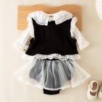【66-90cm】ロンパースセット 可愛い フリル プレゼント ベビー服 - 画像 (7)
