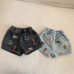 【80-150cm】ショートパンツ キッズ 男女兼用 恐竜 刺繍 - 画像 (15)