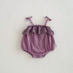【66-90cm】キャミロンパース ふわふわ シンプル ベビー服 - 画像 (5)