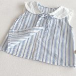 【73-100cm】トップスorブルマ ストライプ ノースリーブ ベビー服 - 画像 (10)