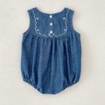 【66-130cm】ロンパース/ワンピース デニム ノースリーブ 姉妹服 - 画像 (15)