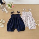 【66-90cm】サロペット フラワー柄 可愛い ベビー服 - 画像 (10)