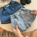 【80-130cm】ショートパンツ キッズ デニム 履きやすい
