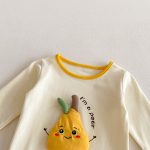 【66-90cm】ロンパース 可愛い 梨柄 ベビー服 - 画像 (7)