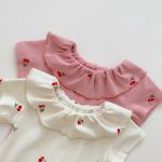 【66-90cm】ベビー 女の子 可愛い チェリー柄 半袖 ロンパース - 画像 (6)