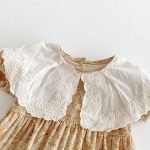 【66-90cm】ロンパース ビッグ襟 花柄 おしゃれ ベビー服 - 画像 (10)