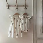 【66-90cm】ロンパース ベビー 女の子 フラワ刺繍 - 画像 (8)