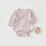 【52-80cm】ロンパース ベビー フリルデザイン リボン - 画像 (4)
