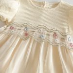 【66-90cm】ロンパース クリーム ワンピース風 おしゃれ 可愛い - 画像 (18)