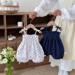 【66-90cm】サロペット フラワー柄 可愛い ベビー服 - 画像 (3)