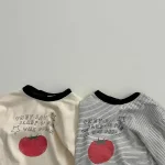 【73-100cm】シャツ ベビー りんご柄 着やすい - 画像 (9)