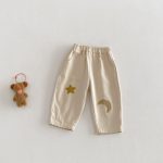 【73-120cm】パンツ ムーン柄 カジュアル 履きやすい ボトムス - 画像 (4)