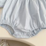 【66-90cm】ロンパース パフスリーブ ピーターパンカラー シンプル おしゃれ ベビー服 - 画像 (10)