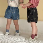 【80-150cm】ショートパンツ キッズ 男女兼用 熊柄 - 画像 (4)