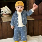【73-120cm】デニムアウター or ボトムス 男の子  星柄 - 画像 (2)